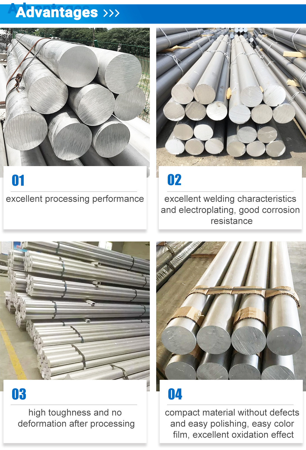 High Strength Hard Aluminum Alloy Rod Extrusion Aluminum Bar