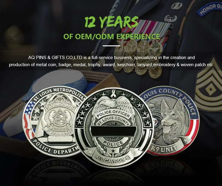 Customized Metal Round Commemorative Medallion Coin Deputy Coin Origin (092)