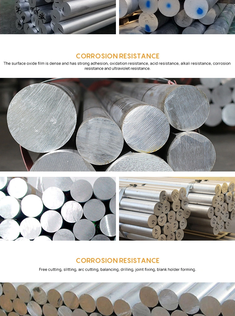 Large Diameter Aluminium Bar 1100 2024 3003 5052 5083 6061 6063 6082 T5 T6 7075 Alloy Aluminum Flat Round Rod Bar for Sale