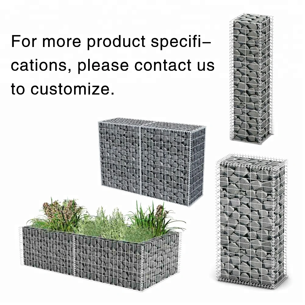 Metal Welded Galvanized Square Hole Welded Gabion Stone Box