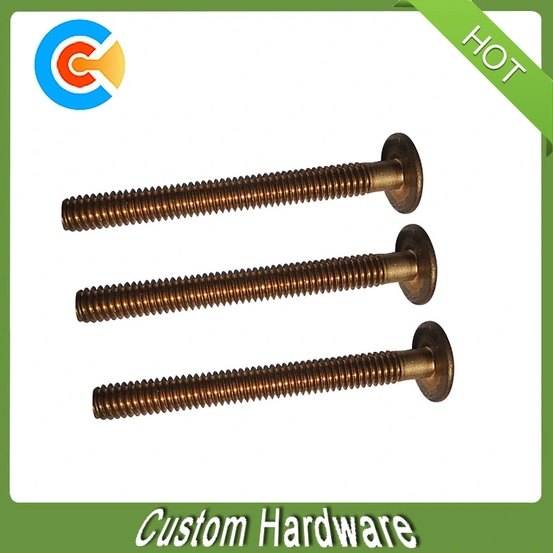 Brass Slotted Cheese Head Machine Screw Customized Round Head Brass