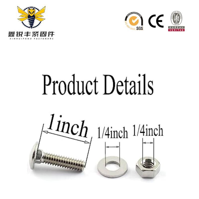 Hsl Carriage Bolt ANSI_ASME B 18.5.1 DIN603 Carriage Bolt and Nut Carriage Bolt M6 Hex Alloy 20