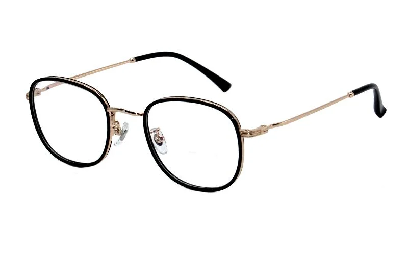 Ultra-Light Titanium Tiny Artistic Retro Curved Tip Round Simple Unisex Optical Frames