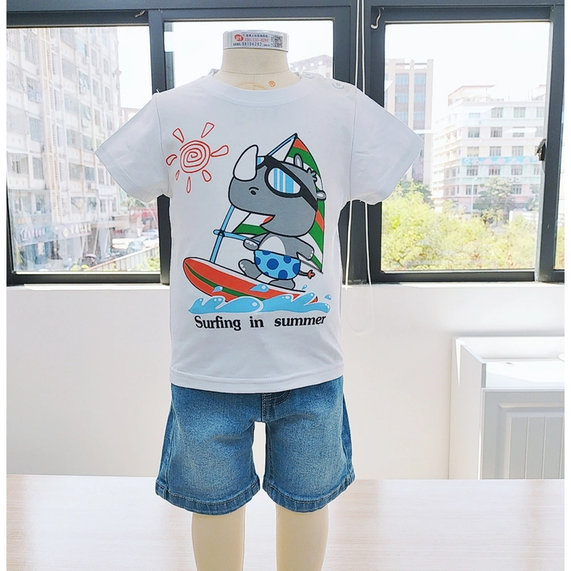 Boys Short-Sleeved T-Shirt Summer Clothes Cotton Round Neck Short-Sleeved Clothing