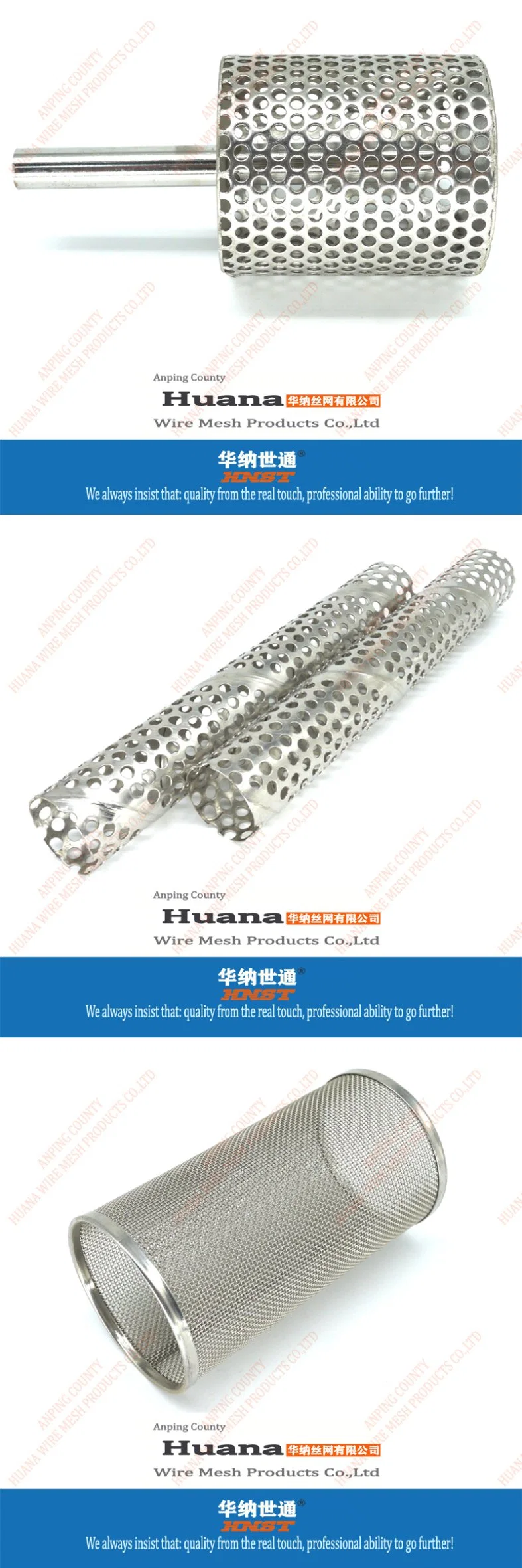 Manufacturer Supply Custom Metal Stainless Steel Perforated Filter Tube