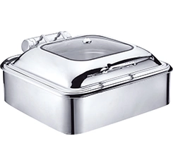 Square Rose Golden Stainless Steel Tray Chafer Dish for restaurant