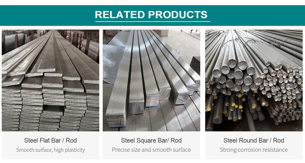 Steel Square Flat Bar Galvanized/Stainless/Iron/Mild Carbon Steel/Billets Forged Square Bar Steel