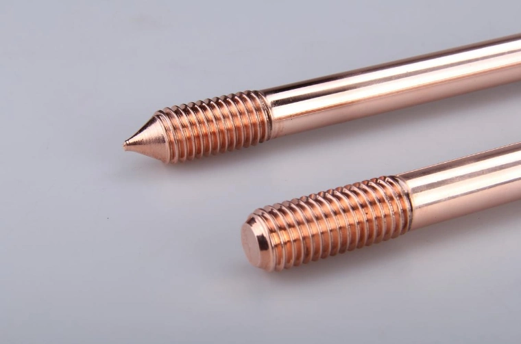 99.9% Pure Copper Earth Rod Clamp Copper Clad Steel Grounding Rod 6mm Copper Round Bar 3m