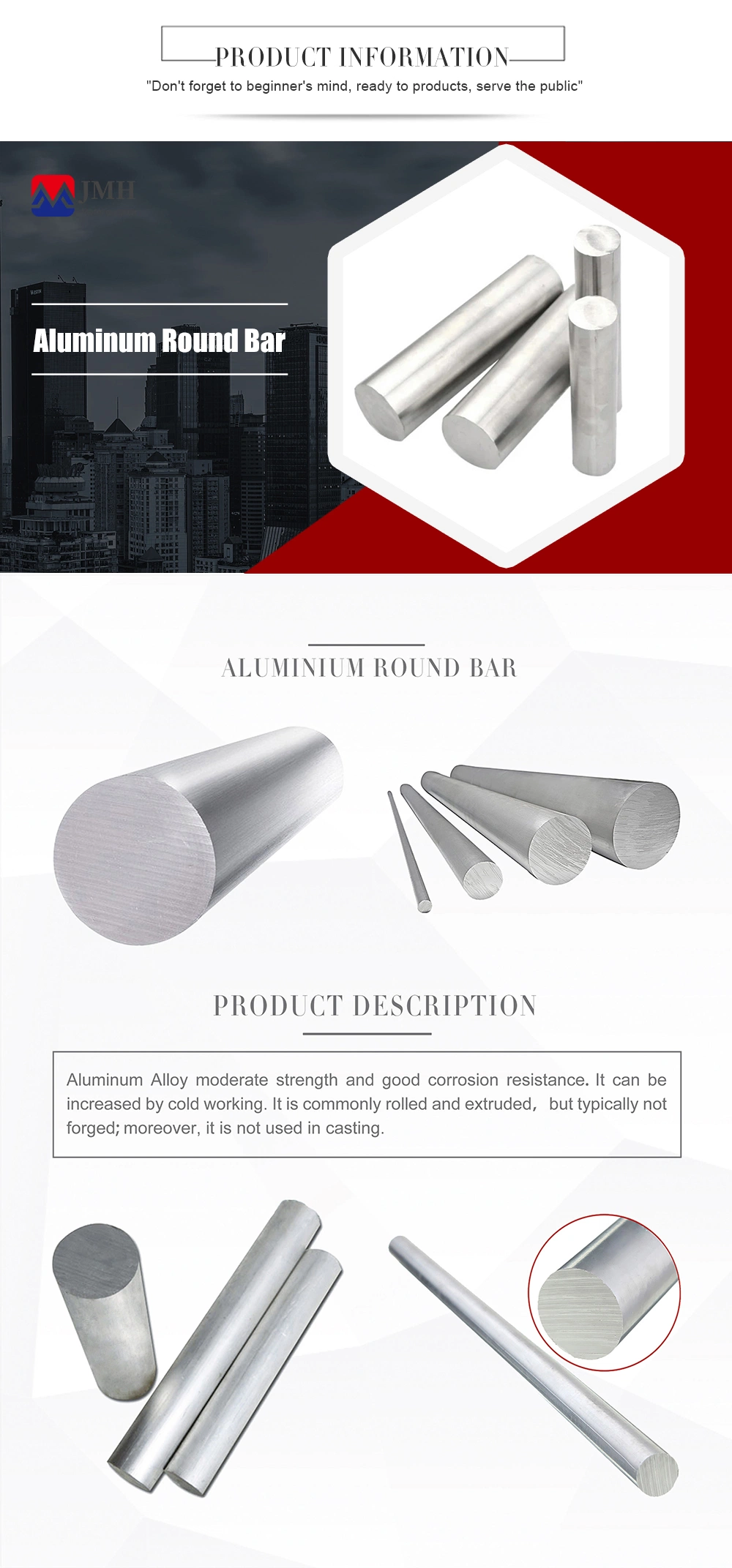 Forged Large Diameter Drawn T8 6082/6063/6061 Aluminium Round Bar