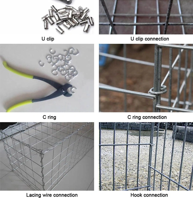 Metal Welded Galvanized Square Hole Welded Gabion Stone Box