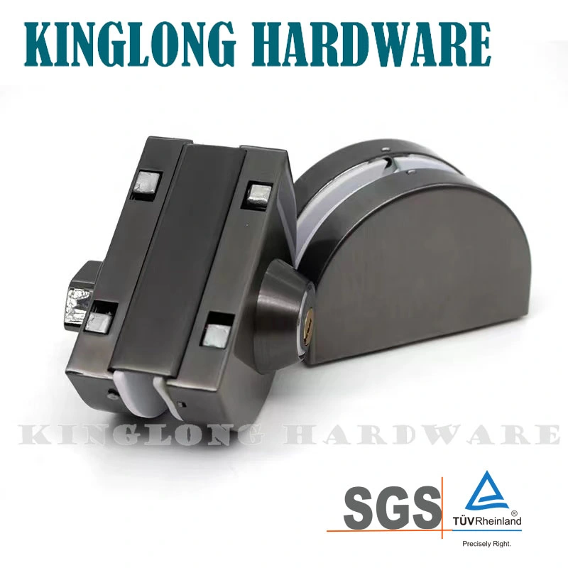 Modern Black Color Stainless Steel Safety Semicircle Glass Door Lock