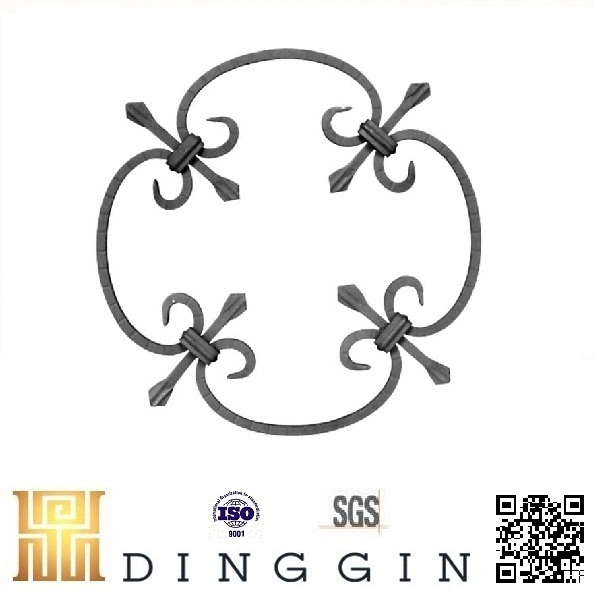 Round Shape Wrought Iron Panels and Rosettes