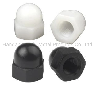 Black Nylon Cap Nut Half Round Plastic Acorn Hex Cap Nut Decorative Cap DIN1587