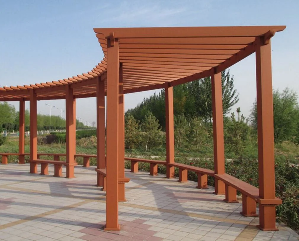 Commercial Wood Plastic Composite WPC Board Flooring Decking Round Hole