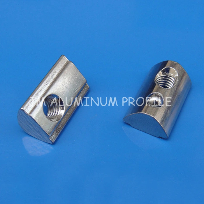 Half Round Nut T Nut / Roll-in T-Slot Nut for Aluminum Profiles