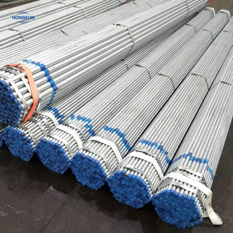 ASTM A500 Welded Scaffold Round Tube, Hot Dipped Galvanized Round Pipe, ERW Steel Pipe