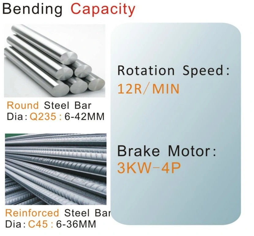 6-32mm Capacity Steel Round Bar Bending Machine for Construction Tool