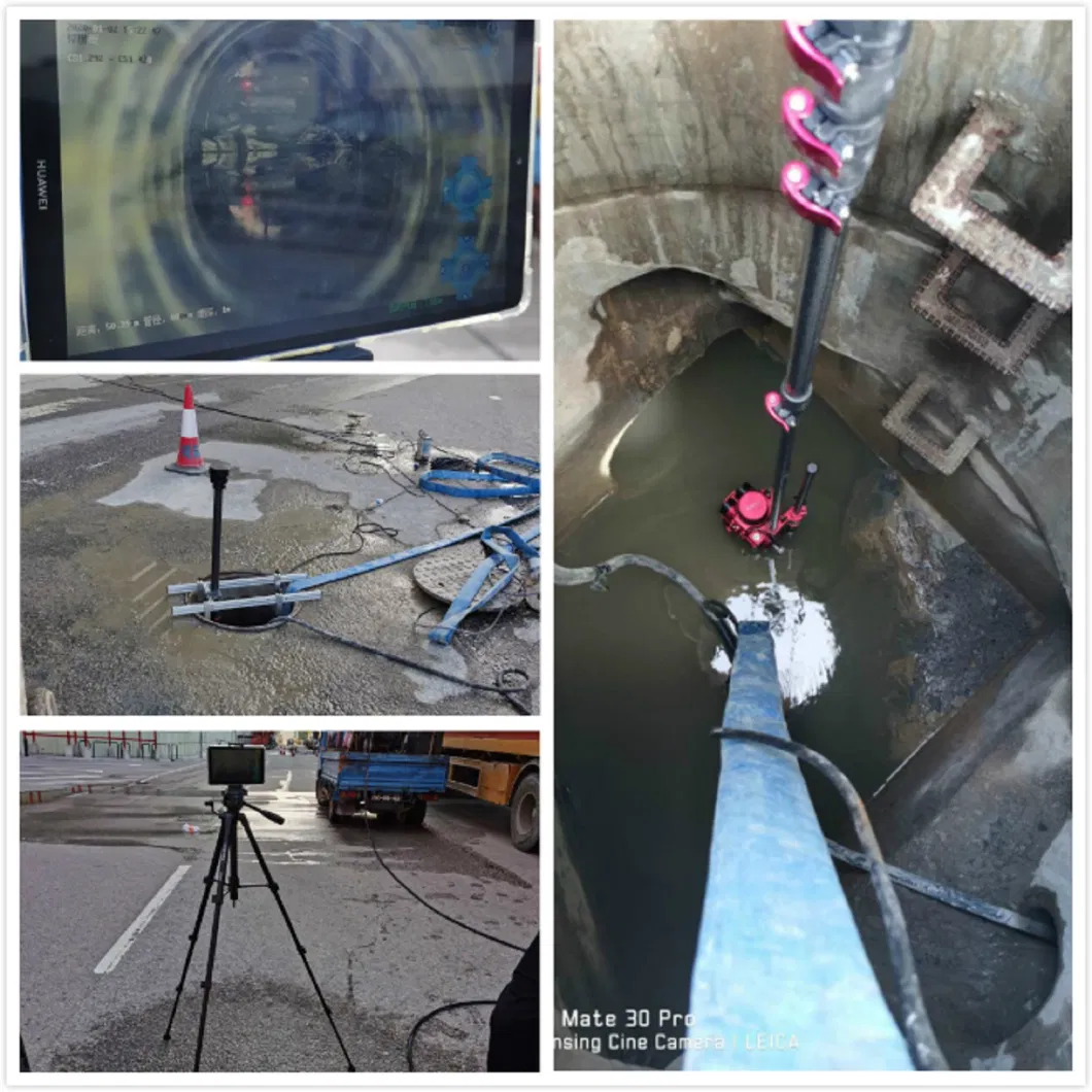 Portable Wireless Manhole Inspection Rod Telescopic HD Pole Camera