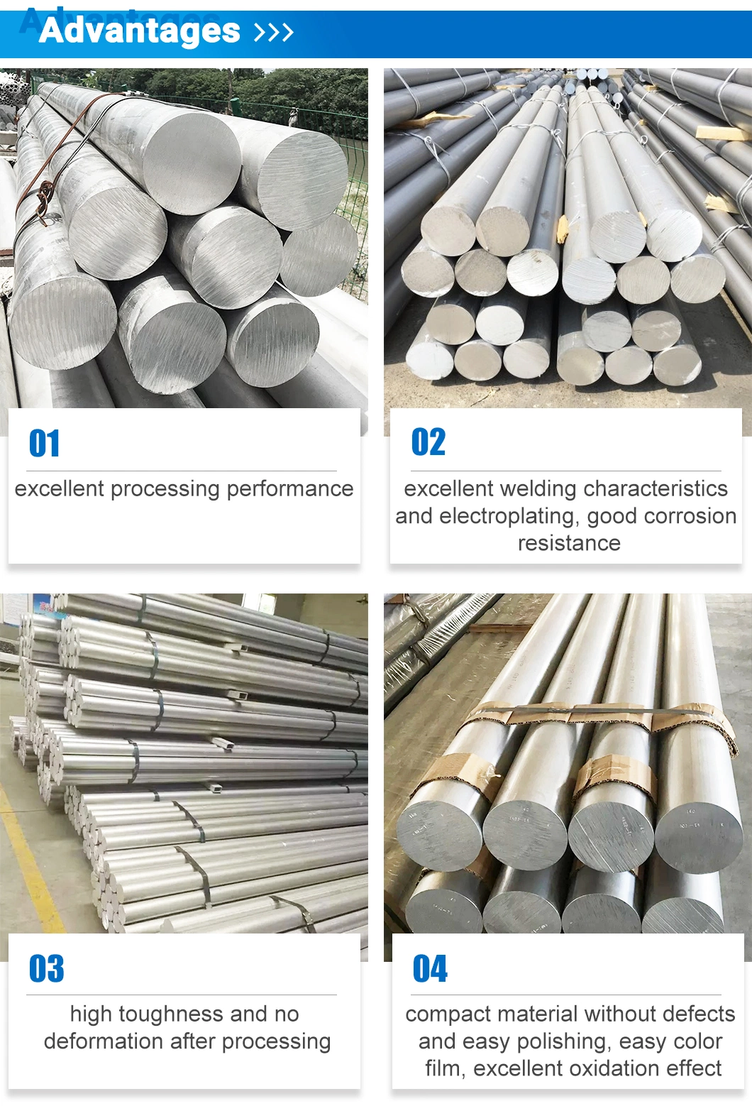 High Quality Alloy Rod Price Per Kg 6061 T6 Aluminum Round Bar