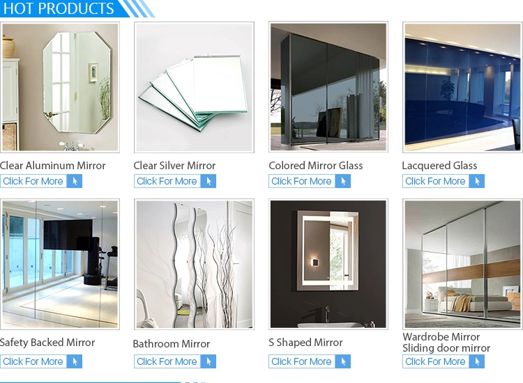 Hot Sale Frameless Rectangular Mirrors Decor Wall Large Beveled Glass Mirror for Bathroom