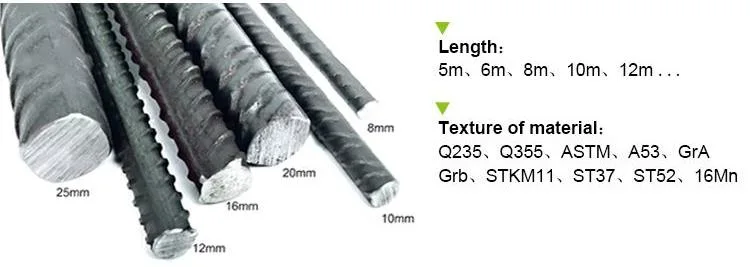 Construction Site Carbon Steel Rebar Seismic Concrete Rebar Deformed Round Cutting Steel Rebar