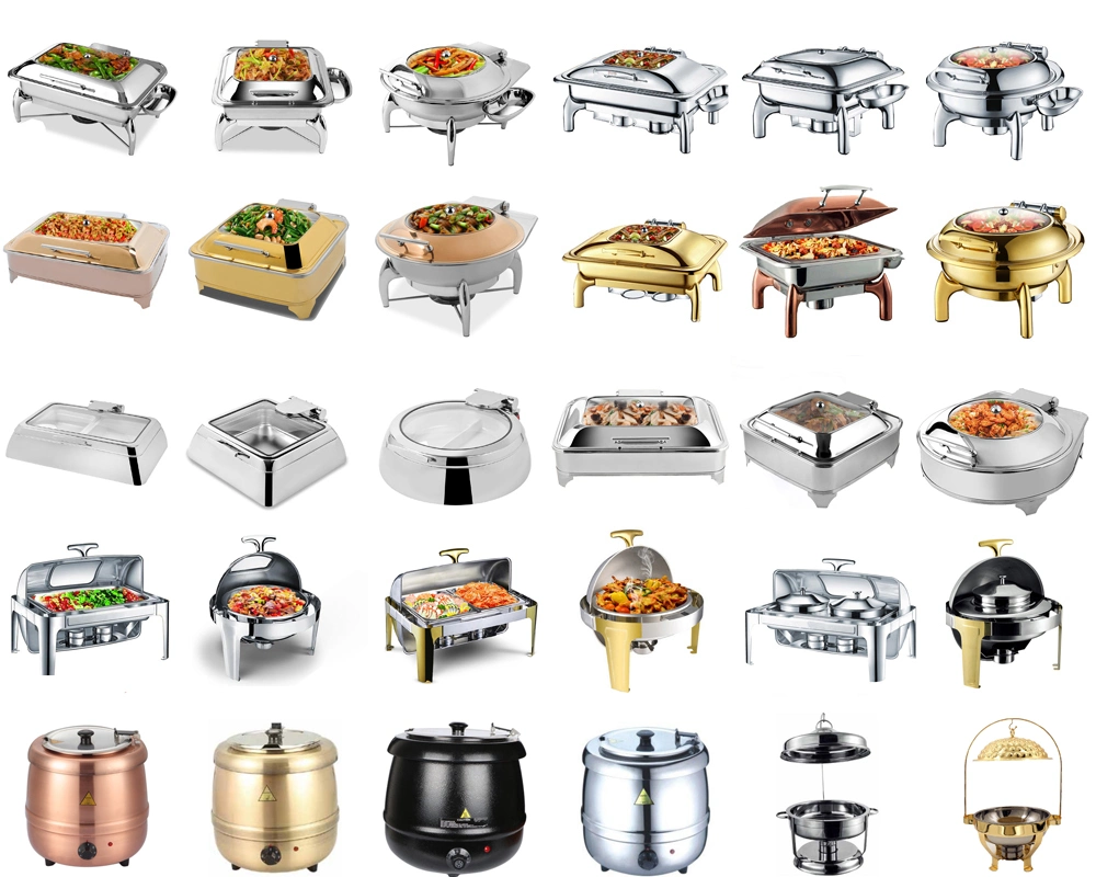 Stainless Steel Chafing Dish Alcohol Electric Heating Hotel Equipment Buffet Stove