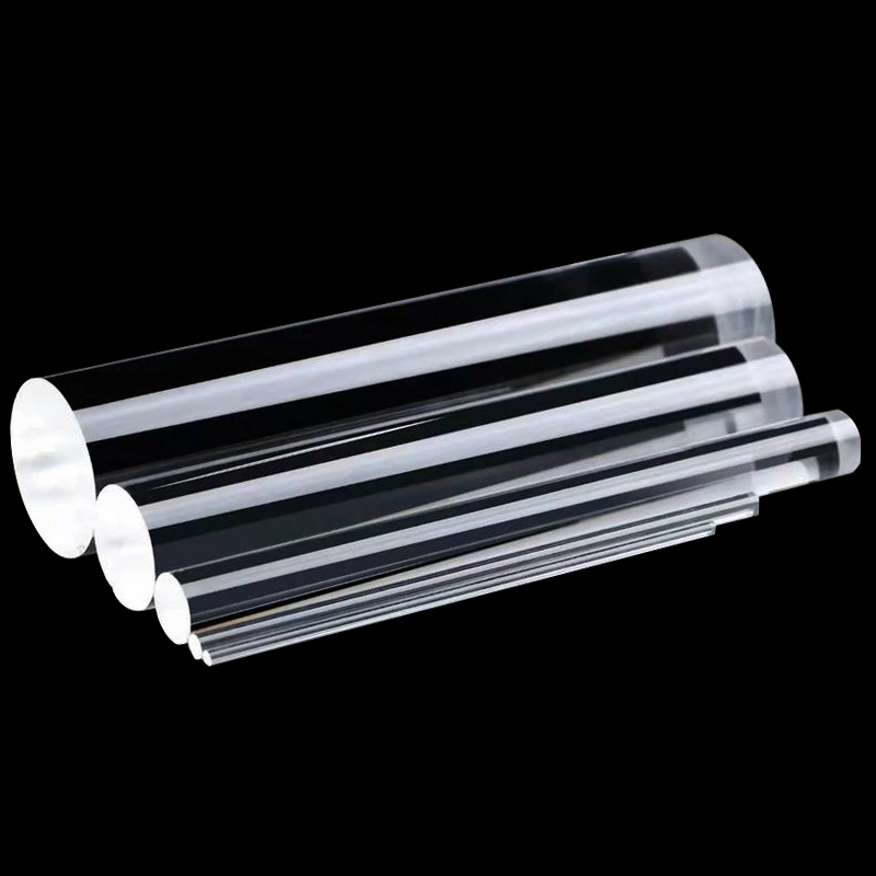 High Temperature Transparent High Purity Light Guide Rod Corrosion Resistant Guide Quartz Rod