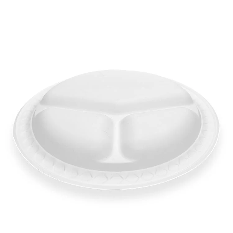 Disposable Biodegradable Corn Starch Tableware 9 Inch Round Plate