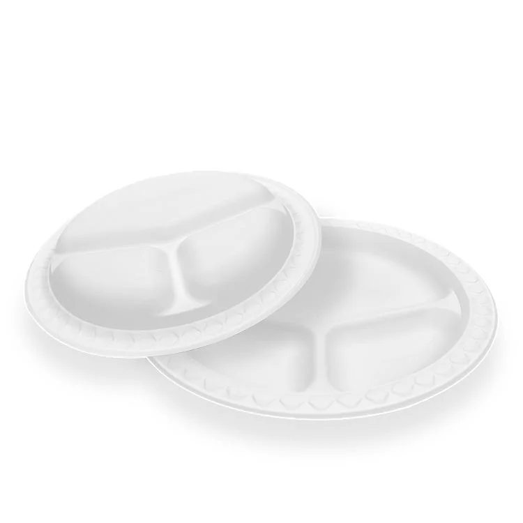 Disposable Biodegradable Corn Starch Tableware 9 Inch Round Plate