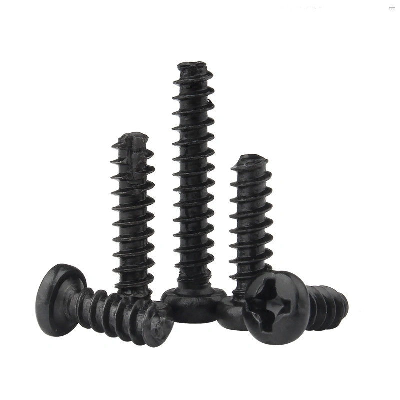 Black Cross Round Head Thread Cutting Self-Tapping Screw GB65-85