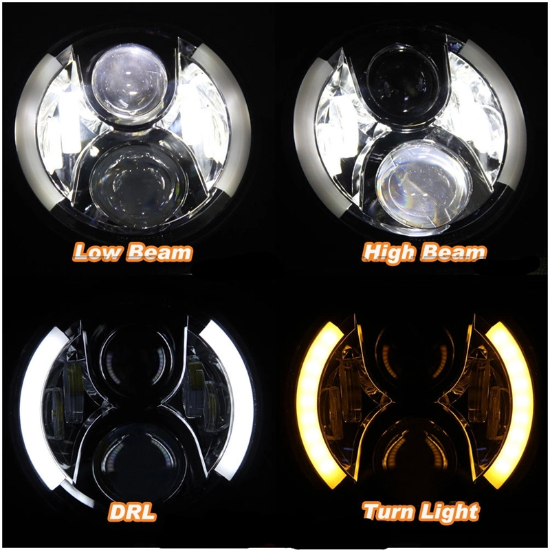 7 Inch Headlight Round LED Headlight Wholesales for Jeep Wrangler Jk