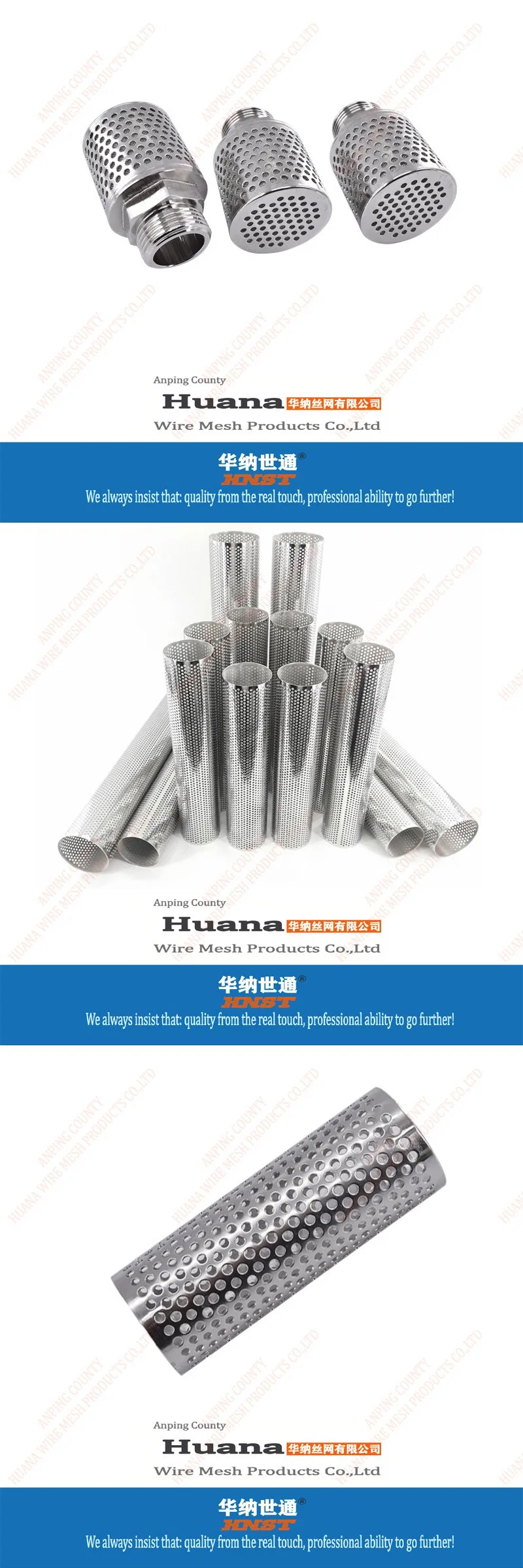 Double Layer 10 20 30 40 50 Micron Stainless Steel 304 316 Micron Mesh Tube