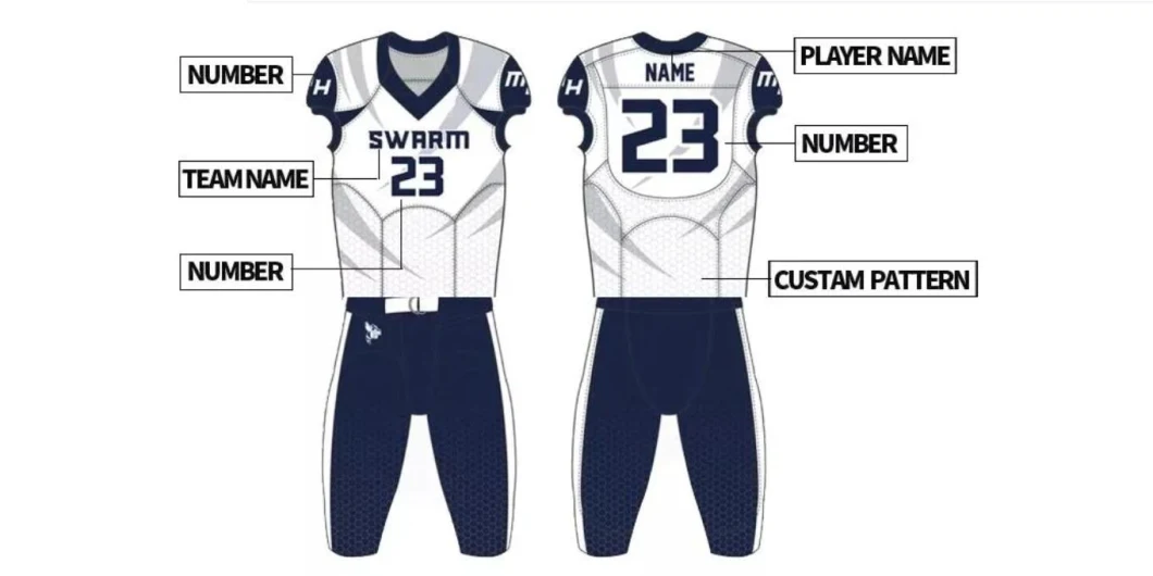 Customized H&Q Team Sportswear Football Clothing Men American Football Uniform