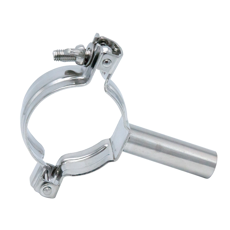 Sanitary Stainless Steel Round Pipe Holder with Pin