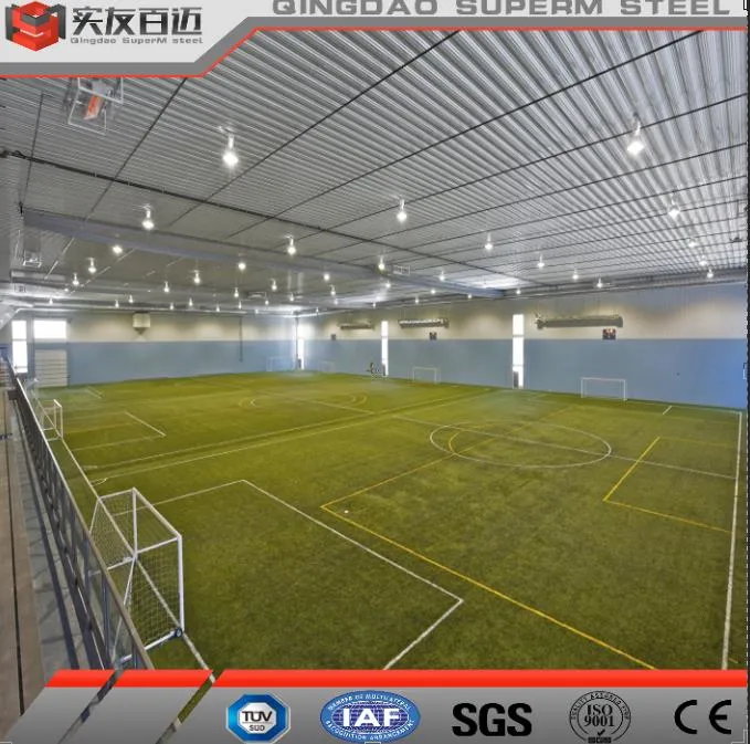 Prefabricated Light Metal Sports Building Steel Structure Indoor Soccer Stadium for Sale