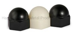 Black Nylon Cap Nut Half Round Plastic Acorn Hex Cap Nut Decorative Cap DIN1587