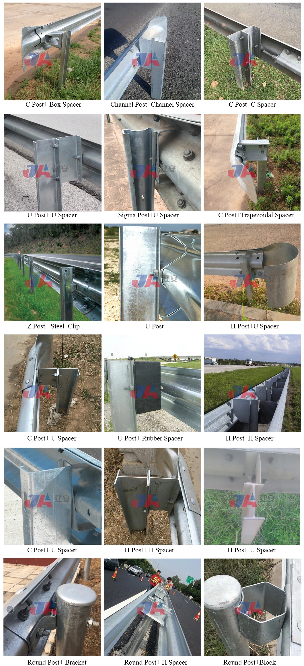 Cold Rolled Galvanized W Beam Guardrail/Road Safety Steel Fence/Traffic Crash Barrier