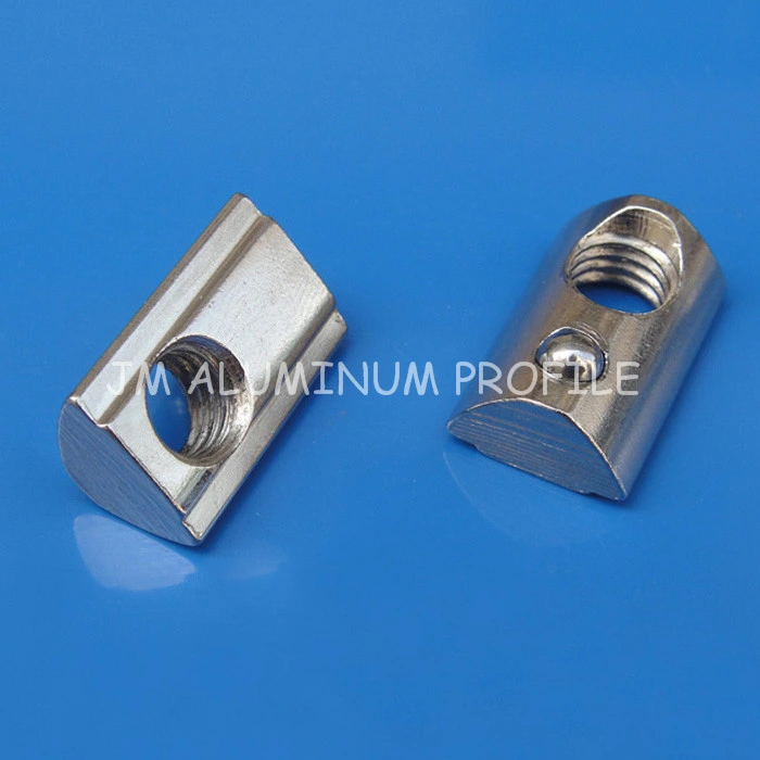 Half Round Nut T Nut / Roll-in T-Slot Nut for Aluminum Profiles