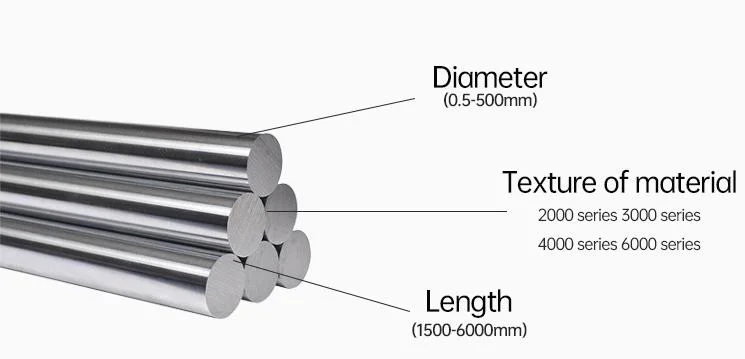 6082 7075 Aluminum Round Bar / Aluminum Rod in Metallurgy Machinery