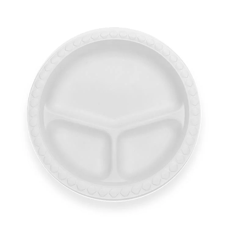 Disposable Biodegradable Corn Starch Tableware 9 Inch Round Plate