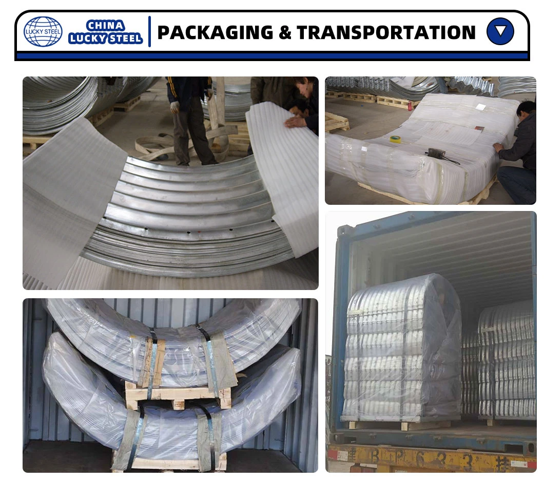 900mm Diameter Flanged Semicircular Corrugated Steel Culvert