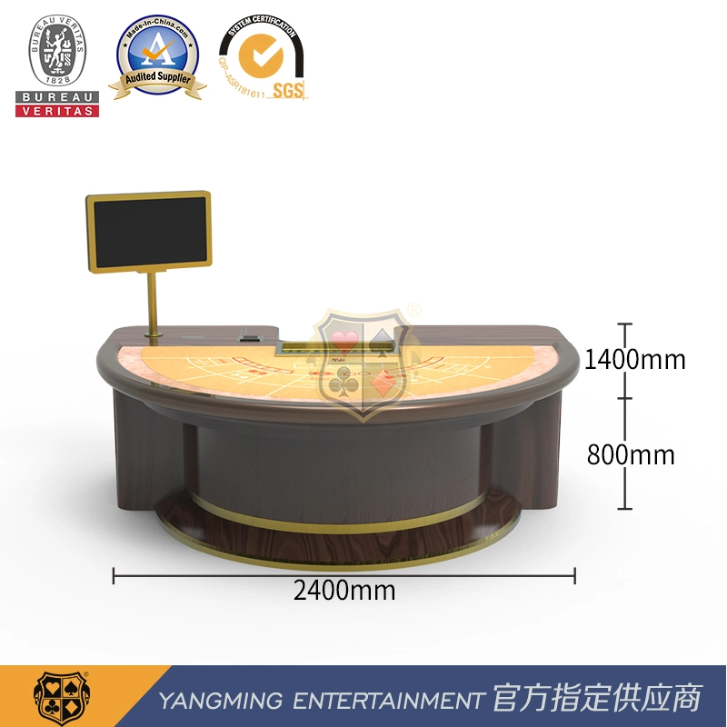 Universal Semicircular Mini 6-Player Baccarat Table Design in Macau Entertainment VIP Room Ym-Ba10