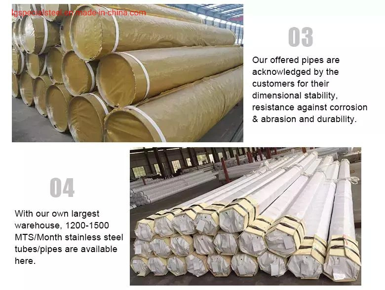 Chinese Manufacturer Liange 2b 201 304 316 Polished Round Stainless Steel Tube/Pipe