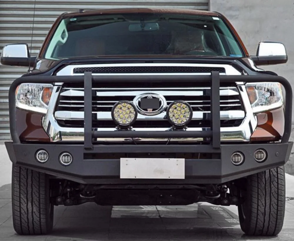 Bull Bar with LED Light Bar and Wiring Textured Black for Toyota Tundras 2007-2023
