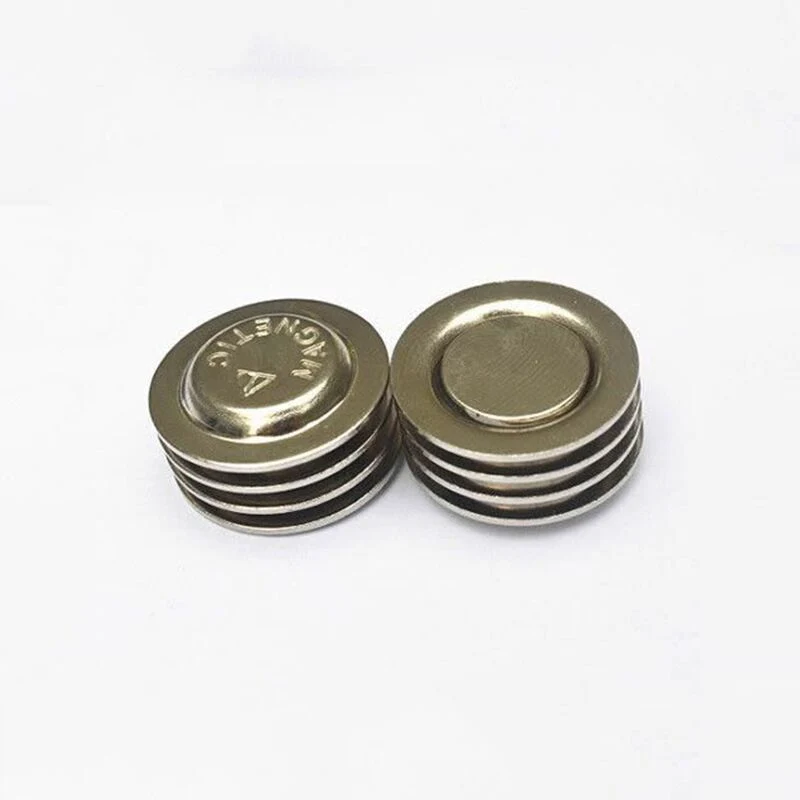 Round Metal Name Badge Magnetic Pin with Adhesive