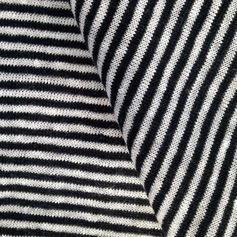 Linen Knitted Stripe Fabric (QF14-1546-SS.)