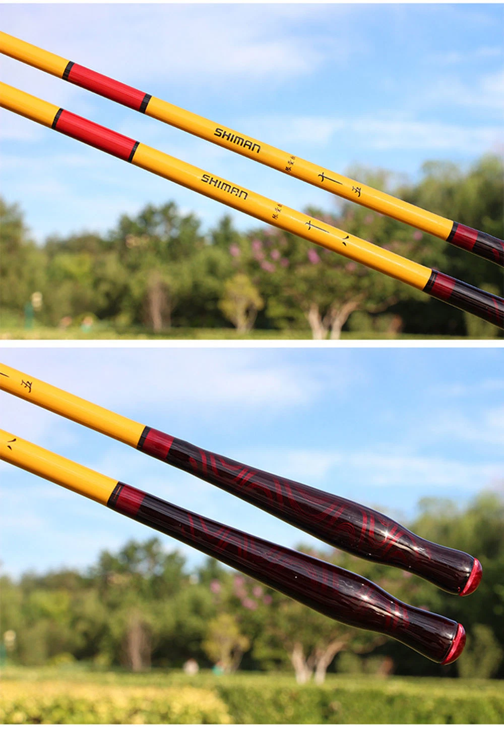 Light Hard 28 Tone High Carbon Bamboo Design Taiwan Fishing Hand Rod for Crucian Carp Rivers