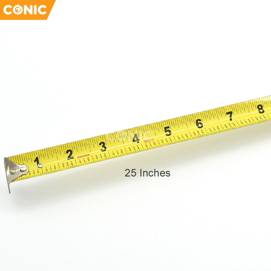 25 Inches Professional Auto Lock Measuring Tape Inch Steel Tape Measure