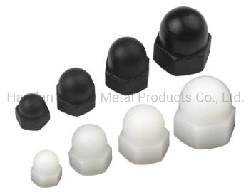 Black Nylon Cap Nut Half Round Plastic Acorn Hex Cap Nut Decorative Cap DIN1587