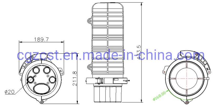 Hot Sale Factory Price Low Cost 12/24/48/72/96/144/288 Splices Fiber Heat-Shrink Dome Fiber Optic Cable Splice Closure